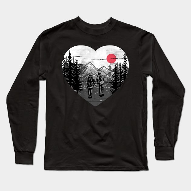 Hike and Love Long Sleeve T-Shirt by quilimo